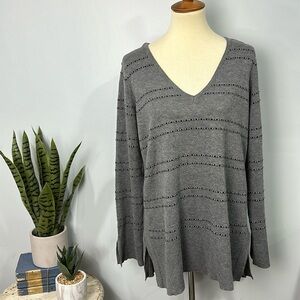 United States Sweaters gray V neck sweater size 1X